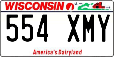 WI license plate 554XMY