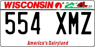 WI license plate 554XMZ