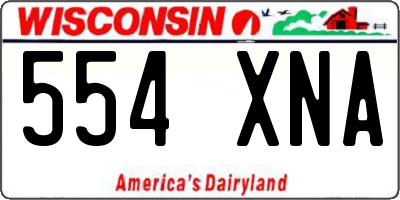 WI license plate 554XNA
