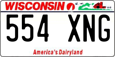 WI license plate 554XNG