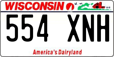 WI license plate 554XNH