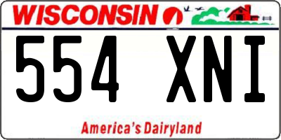 WI license plate 554XNI