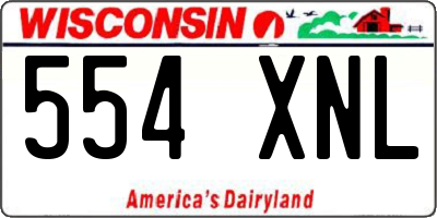 WI license plate 554XNL
