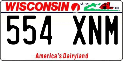 WI license plate 554XNM