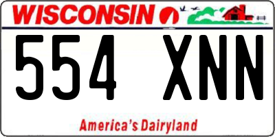 WI license plate 554XNN