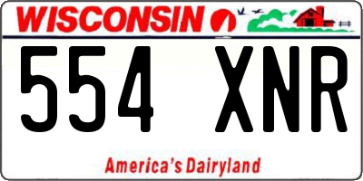 WI license plate 554XNR