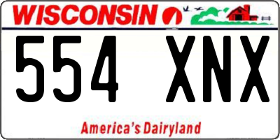 WI license plate 554XNX