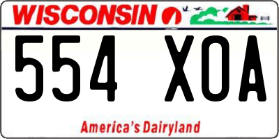WI license plate 554XOA