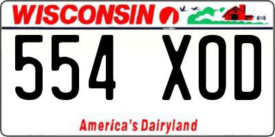 WI license plate 554XOD