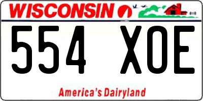 WI license plate 554XOE