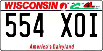 WI license plate 554XOI