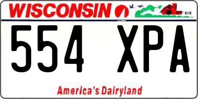 WI license plate 554XPA