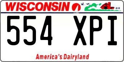 WI license plate 554XPI