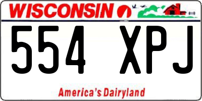 WI license plate 554XPJ
