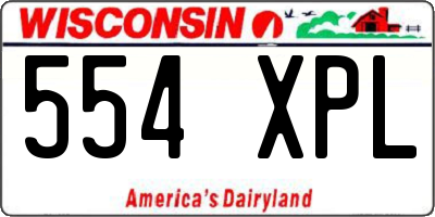 WI license plate 554XPL