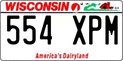 WI license plate 554XPM
