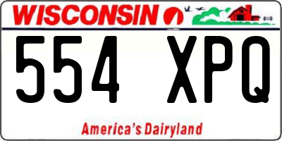 WI license plate 554XPQ