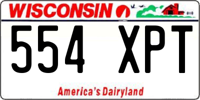 WI license plate 554XPT