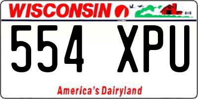 WI license plate 554XPU