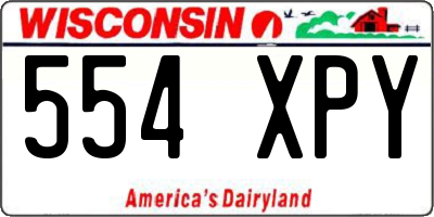 WI license plate 554XPY