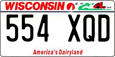 WI license plate 554XQD