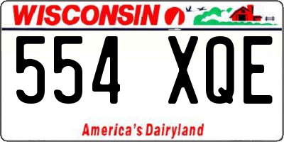 WI license plate 554XQE
