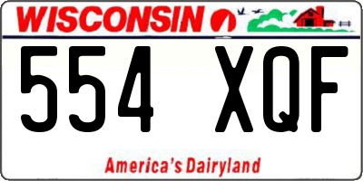 WI license plate 554XQF