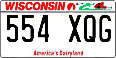 WI license plate 554XQG