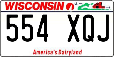 WI license plate 554XQJ