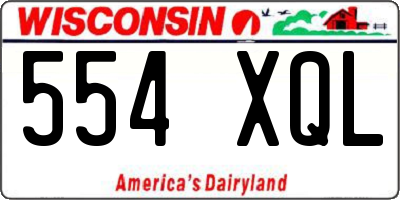 WI license plate 554XQL