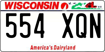 WI license plate 554XQN