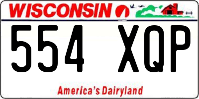 WI license plate 554XQP