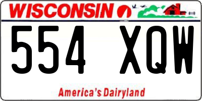 WI license plate 554XQW