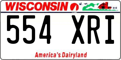 WI license plate 554XRI