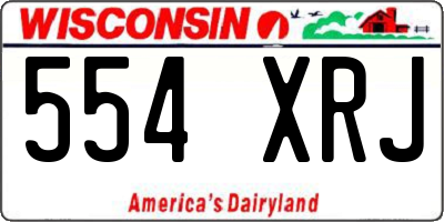WI license plate 554XRJ