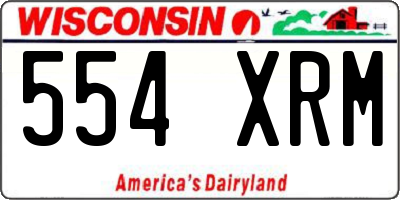 WI license plate 554XRM