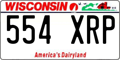 WI license plate 554XRP