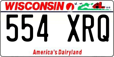 WI license plate 554XRQ