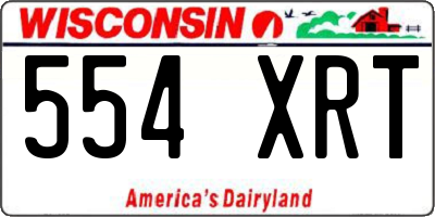 WI license plate 554XRT