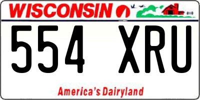 WI license plate 554XRU