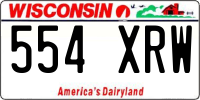 WI license plate 554XRW