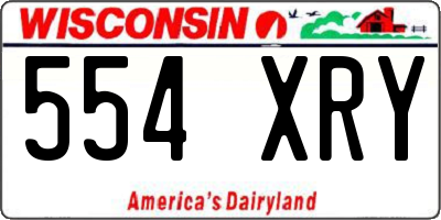 WI license plate 554XRY