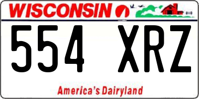 WI license plate 554XRZ