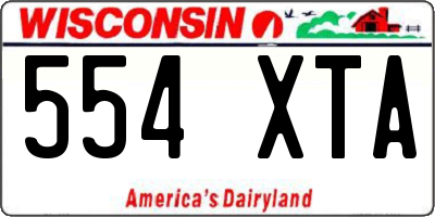 WI license plate 554XTA