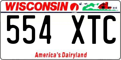 WI license plate 554XTC