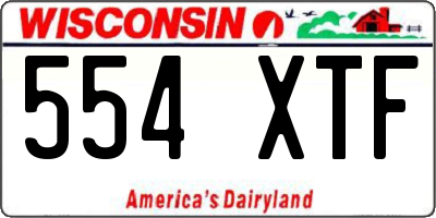 WI license plate 554XTF