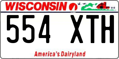 WI license plate 554XTH