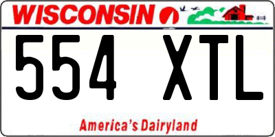WI license plate 554XTL