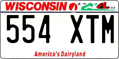 WI license plate 554XTM