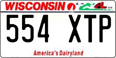 WI license plate 554XTP